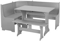 Argos Home Haversham Grey Dining Table & 1 Grey Bench