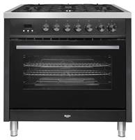 Bush BRC90DFBLK 90cm Dual Fuel Range Cooker - Black