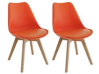 Habitat Jerry Pair of Dining Chair - Orange