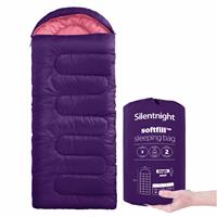 Silentnight 280 GSM Mummy Softfill Adult Sleeping Bag - Purple