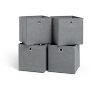 Argos Home Set of 4 Squares Boxes - Grey