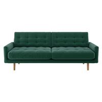 Habitat Fenner Velvet 3 Seater Sofa - Emerald