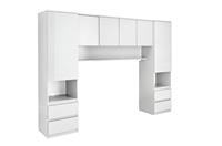 Argos Home Jenson Gloss Overbed Unit - White Gloss