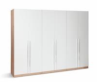 Habitat Munich 6 Door Wardrobe - White & Oak Effect