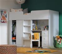 Habitat Jackson Short High Sleeper Bed Frame - White&Grey