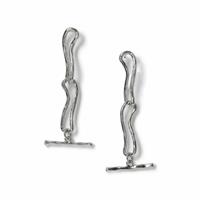 Freedom Irregular Link T-Bar Drop Earrings