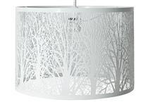 Argos Home White Metal Cutout Trees Drum Lampshade - 30cm