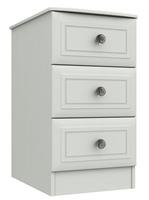 Rendlesham 3 Drawer Bedside Table - White