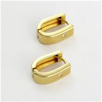 Revere 0.5 Micron Gold Plated 925 Sterling Silver Huggies Earrings