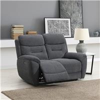 Sofa Source Huntington 2 Seater Power Recliner Sofa-DarkGrey