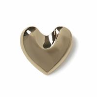 Freedom Gold Tone Smooth Heart Brooch