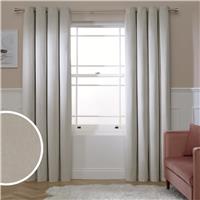 Argos Home Suede Effect Blackout Eyelet Curtain - Cream - 229x137cm