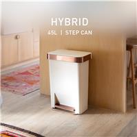 Simplehuman 45 Litre Hybrid Pedal Bin - Cream