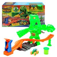 Hot Wheels Monster Trucks Mutant Monster Takedown Playset with Toy Truck & Slime