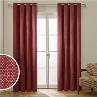 Habitat Basket Weave Blackout Eyelet Curtain - Terracotta - 117x183cm