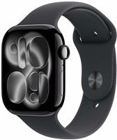 Apple Watch Series 11 GPS+Cell 46mm Black Sport Band - S/M