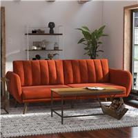 Novogratz Brittany Fabric Clic Clac Sofa Bed - Orange