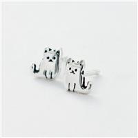 Revere Sterling Silver Cat Stud Earrings