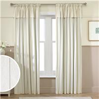 Argos Home Frill Stripe Blackout Pencil Pleat Curtain - Neutral - 229x183cm