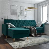 Dorel Liberty Velvet Sofa Bed - Green