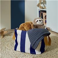 Argos Home Kids Stripe Storage Basket - Blue