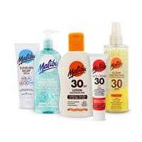 Malibu SPF 30 Summer Essentials 5-Piece Sun Care Bundle 40ml-400ml
