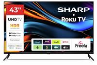 Sharp 43 Inch 4T-C43JJ4425KB Smart 4K UHD LED Freely TV