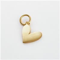 Revere Yellow Gold Plated 925 Sterling Silver Heart Charm