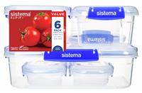 Newell Brands Sistema Klip It Plus Food Storage Containers - Pack of 6