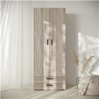 Argos Home Bayley 2 Door 2 Drawer Wardrobe - Oak Effect