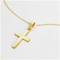 Revere Gold Plated Sterling Silver Cross Pendant Necklace