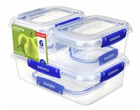Newell Brands Sistema Klip It Plus Leakproof Food Storage Containers - Pack of 6