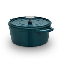Barbary and Oak Nattura Teal Cast Iron 20cm Casserole Dish