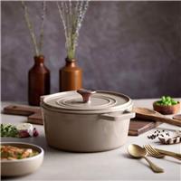 Barbary and Oak Nattura Cream Cast Iron 20cm Casserole Dish