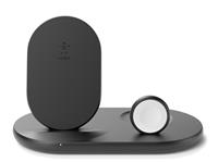 Belkin 3 in 1 Wireless Charger Stand with Plug - Black