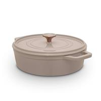 Barbary and Oak Nattura Cream Cast Iron 28cm Casserole Dish