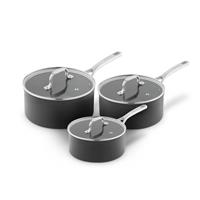 Sur La Table 3 Piece Hard Anodized Saucepan Set