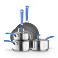 Sur La Table 5 Piece Stainless Steel Cookware Set - Blue