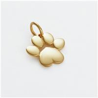 Revere Yellow Gold Plated 925 Sterling Silver Paw Print Charm