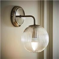ValueLights Kempton Metal Wall Light - Silver