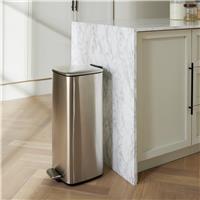Habitat 30 Litre Kitchen Pedal Bin - Stainless steel