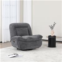 Sofa Source Evo Fabric Swivel Recliner Chair - Grey