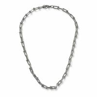 Uncommon Souls Silver Tone Stainless Steel Link Chain Necklace
