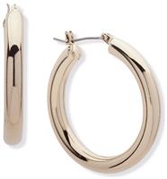 DKNY Gold Tone 30mm Hoop Earrings