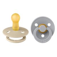 BIBS Colour Pacifier 2 Pack - Vanilla/Cloud