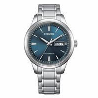 Citizen Men's Blue Dial Stainless Steel Silver Bracelet Watch