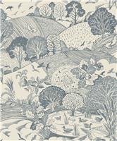Arthouse Country Landscape Blue Wallpaper