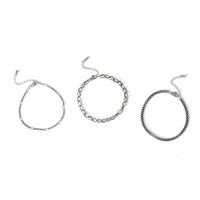 Uncommon Souls Silver Tone Chain Bracelet - Pack of 3