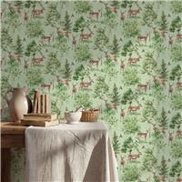 Arthouse Deer Forest Natural Wallpaper