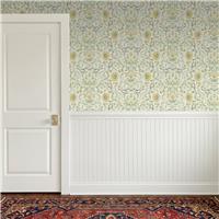 Arthouse Floral Bird Damask Yellow and Green Wallpaper
